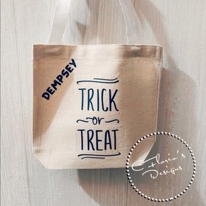 Toddler trick or treat bag w/ name $11 w/o name $8
